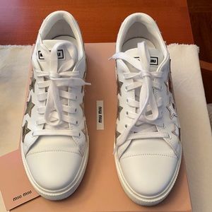 Miu Miu Leather Sneakers